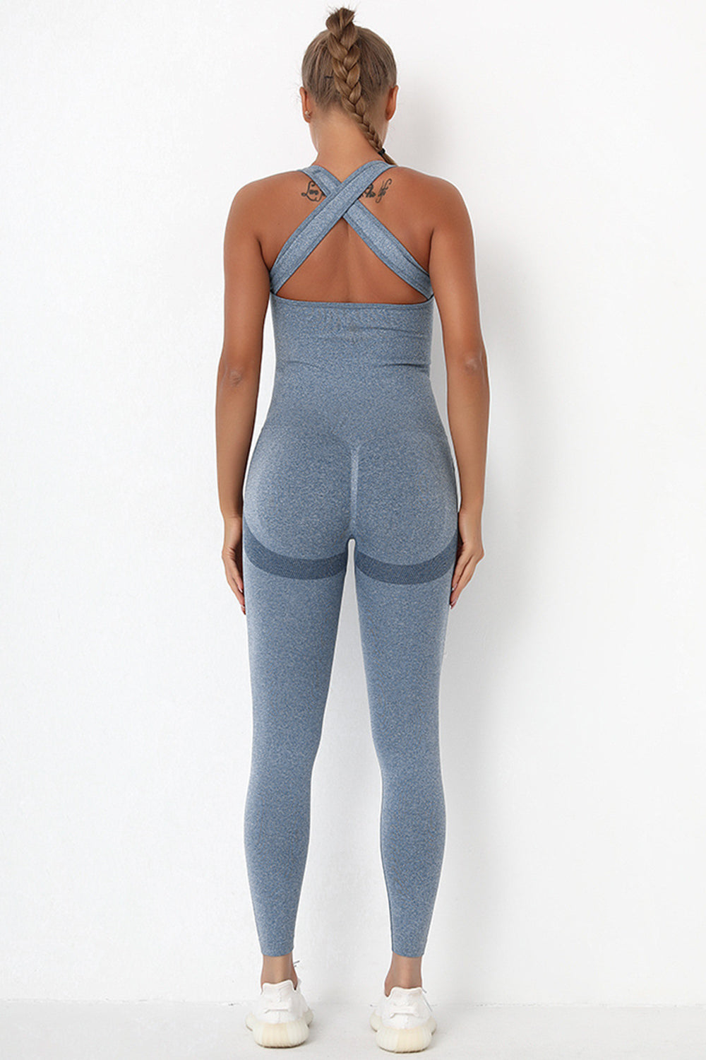 Crisscross Wide Strap Active Jumpsuit - Parsifale