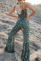 Printed Spaghetti Strap Wide Leg Jumpsuit - Parsifale