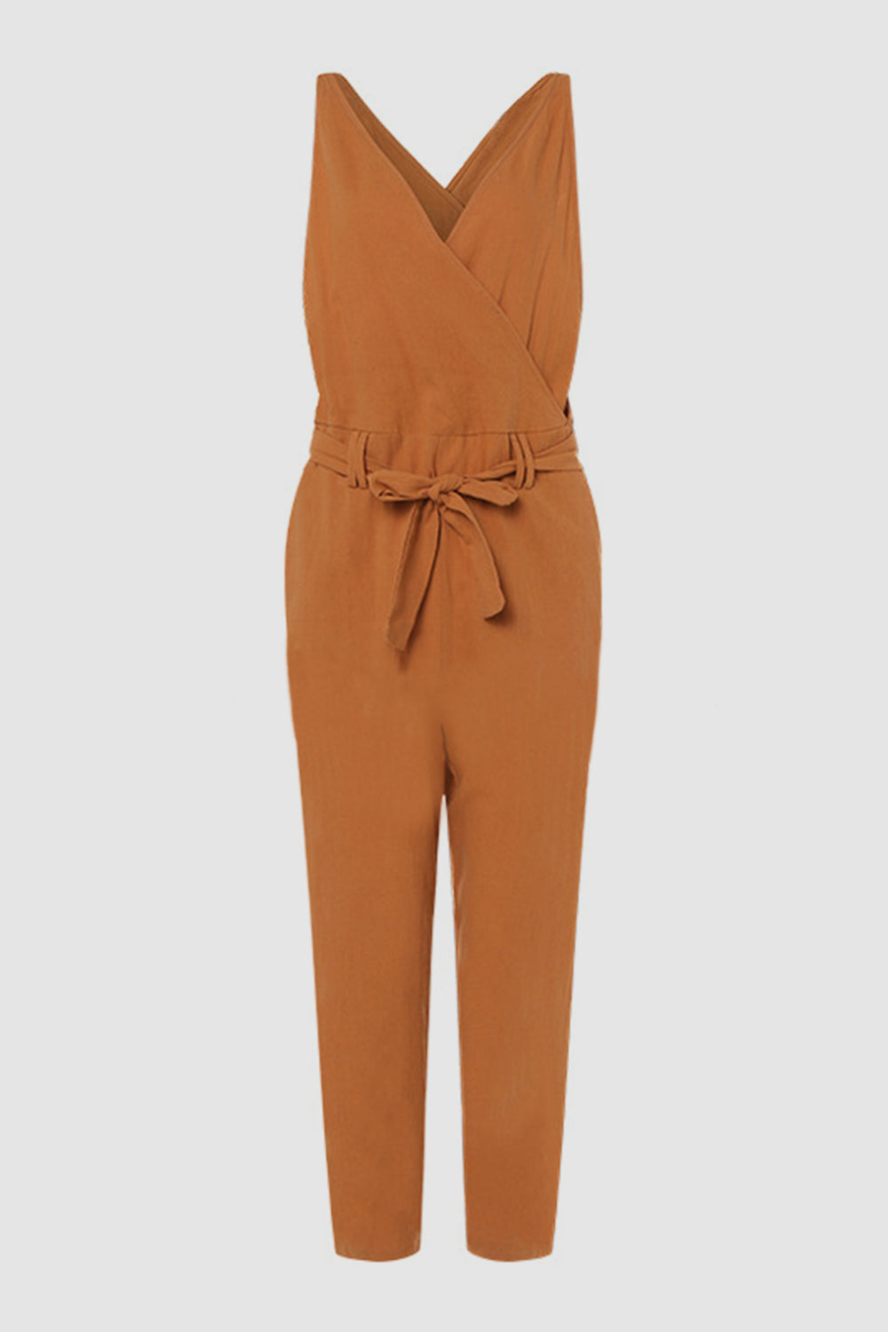 Full Size Surplice Sleeveless Jumpsuit - Parsifale