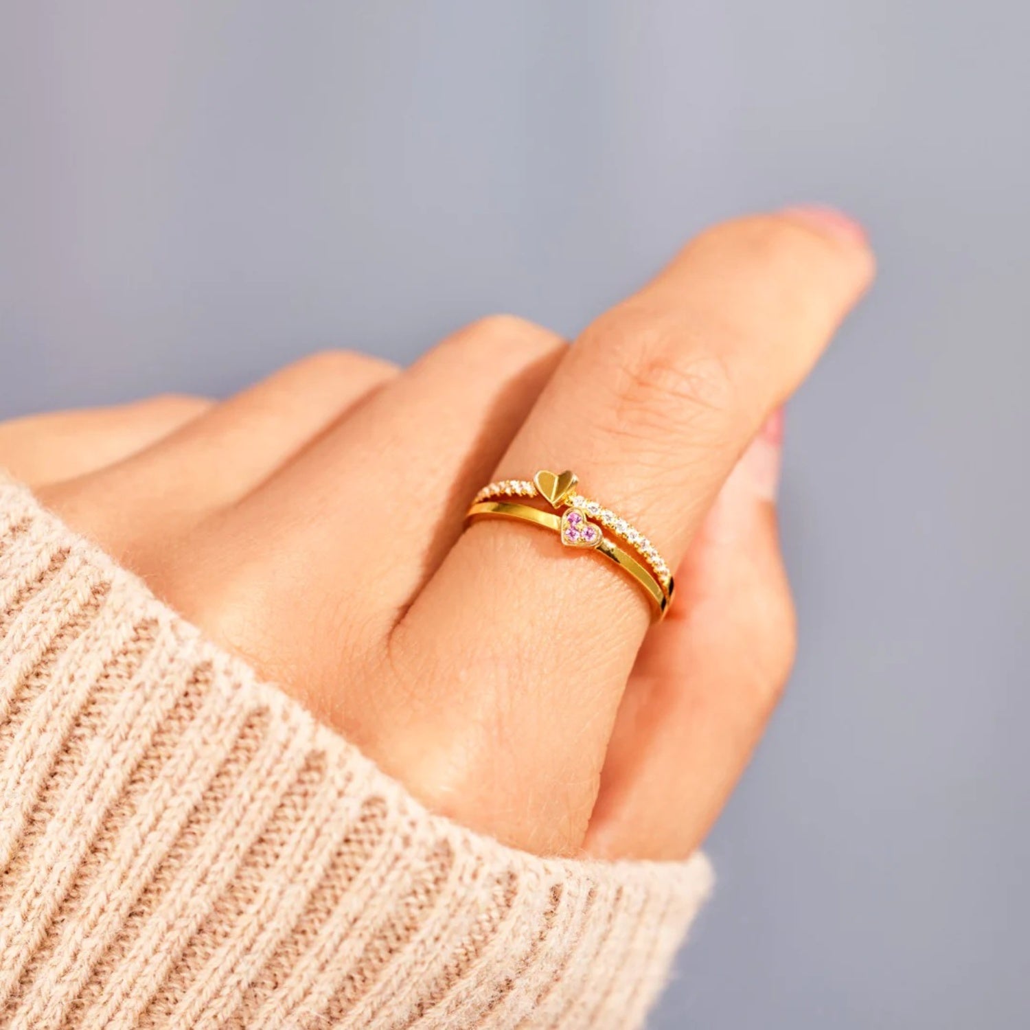 Double-Layered Ring | Gold-Plated Ring | Parsifale