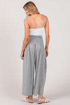 SAGE + FIG Drawstring Smocked High Waist Pants - Parsifale