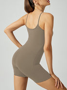 Scoop Neck Spaghetti Strap Active Romper - Parsifale