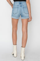 RISEN Distressed Mid-Rise Waist Denim Shorts - Parsifale