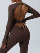 Twisted Backless Long Sleeve Jumpsuit - Parsifale