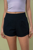 White Birch Full Size High Waisted Knit Shorts - Parsifale