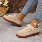 Tied Suede Round Toe Sneakers - Parsifale