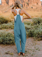 Double Take Full Size V-Neck Sleeveless Jumpsuit with Pockets - Parsifale