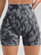 Printed High Waist Active Shorts - Parsifale