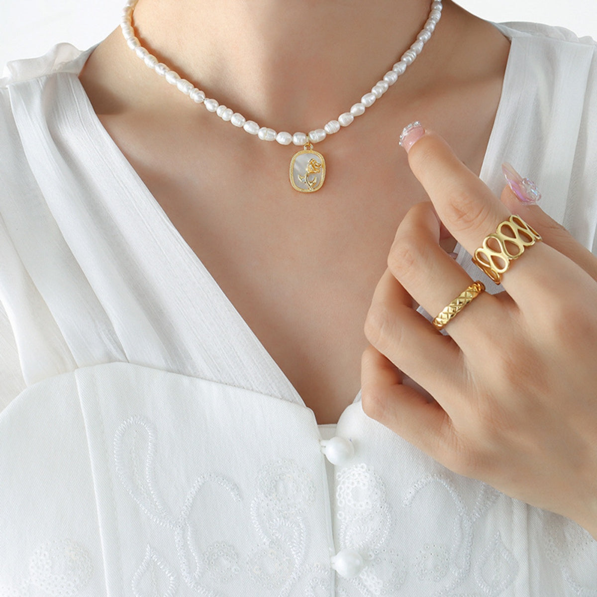 Women's Pearl Necklace | Freshwater Pearl Necklace | Parsifale