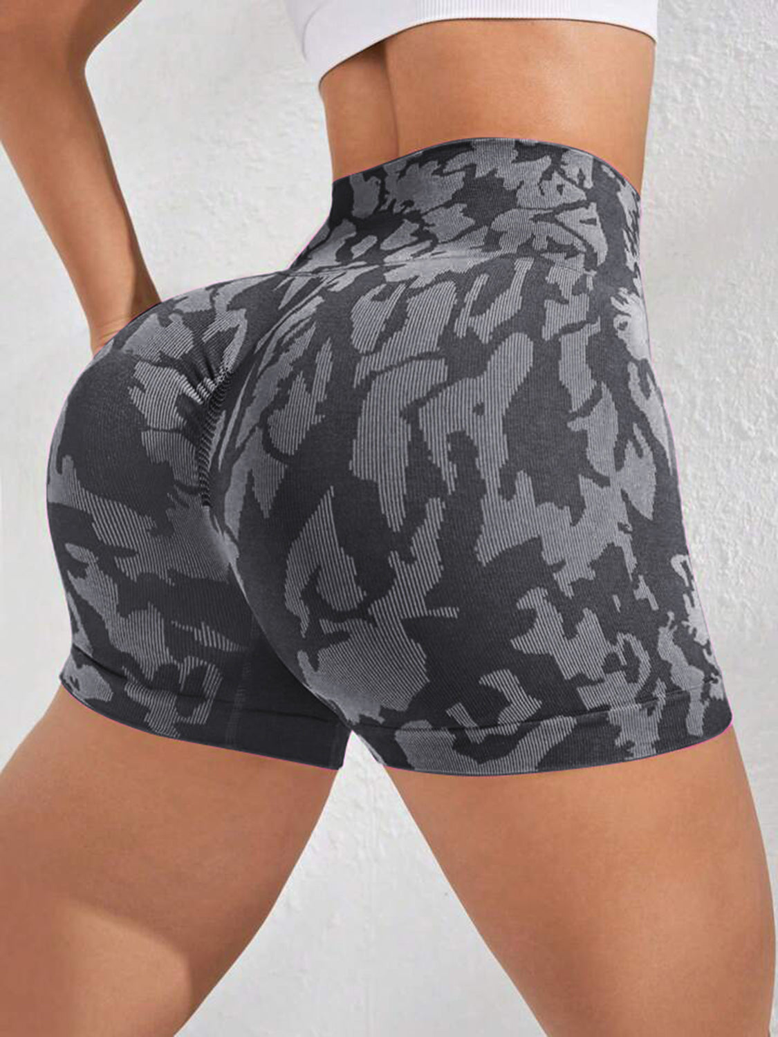 Printed High Waist Active Shorts - Parsifale