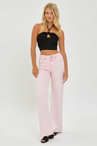 RISEN Full Size High Rise Tummy Control Wide Leg Jeans - Parsifale