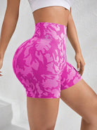 Printed High Waist Active Shorts - Parsifale