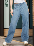 Drawstring Straight Jeans with Pockets - Parsifale