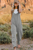 Double Take Full Size V-Neck Sleeveless Jumpsuit with Pockets - Parsifale