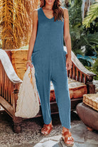 Double Take Full Size Sleeveless Straight Jumpsuit - Parsifale