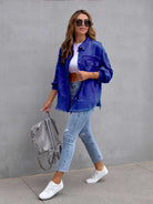 Distressed Drop Shoulder Denim Jacket - Parsifale