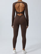 Twisted Backless Long Sleeve Jumpsuit - Parsifale