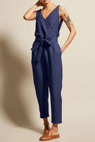 Full Size Surplice Sleeveless Jumpsuit - Parsifale