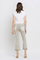 Lovervet Distressed Raw Hem Cropped Flare Jeans - Parsifale