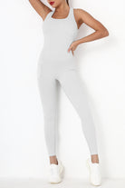 Crisscross Wide Strap Active Jumpsuit - Parsifale