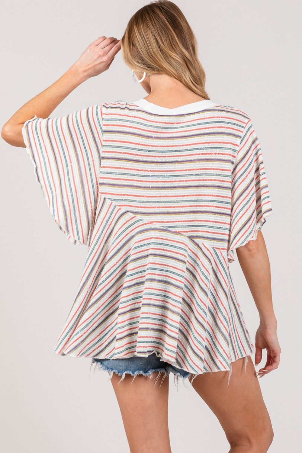 SAGE + FIG Full Size Round Neck Stripe Top - Parsifale