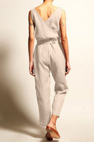 Full Size Surplice Sleeveless Jumpsuit - Parsifale