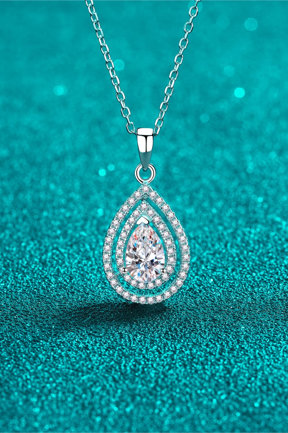 Teardrop Pendant Necklace | Teardrop Diamond Necklace | Parsifale