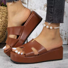 Open Toe Wedge Sandals - Parsifale