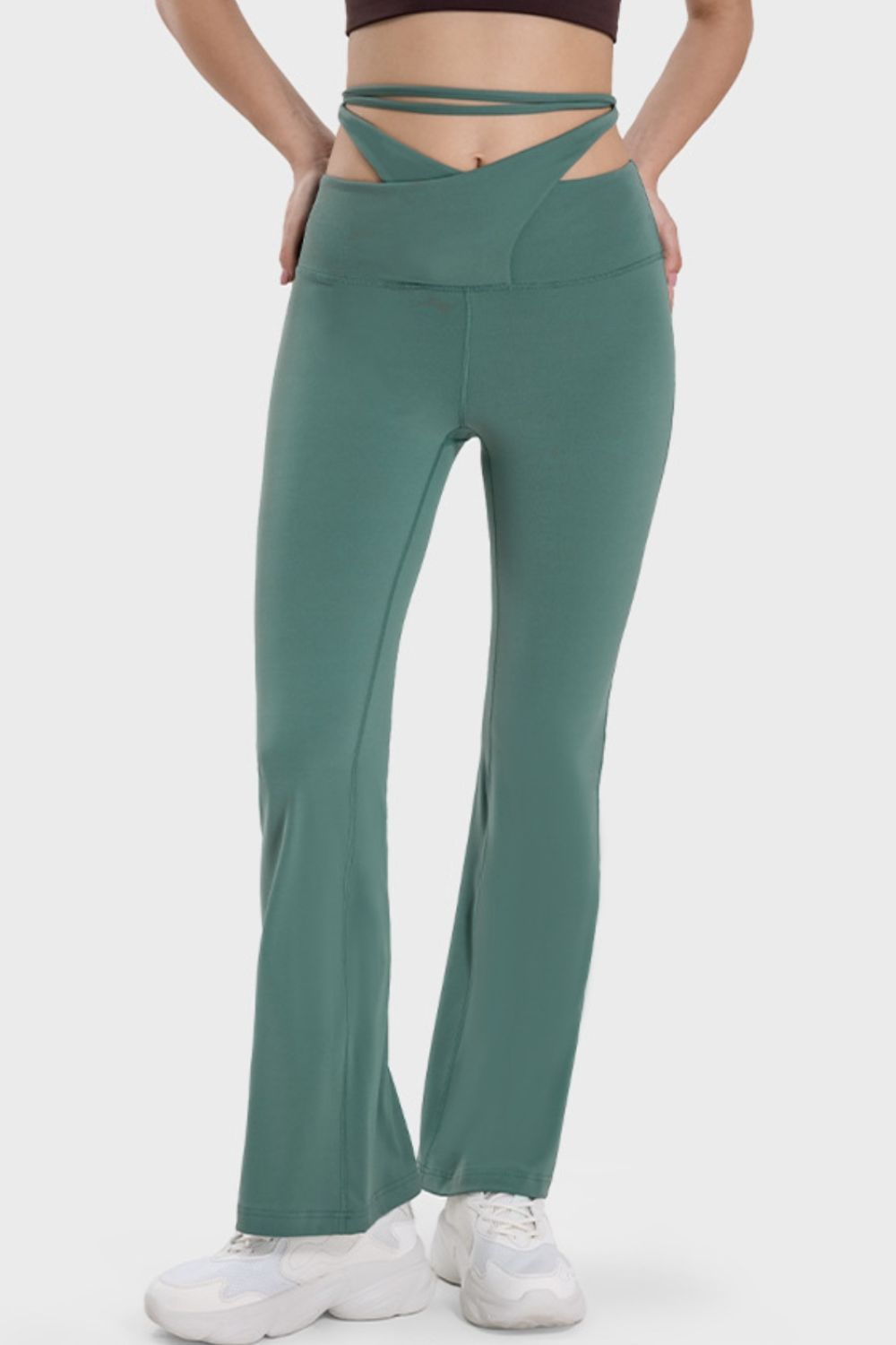 Tied Mid-Rise Waist Active Pants - Parsifale