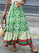 Geometric Elastic Waist Maxi Skirt - Parsifale