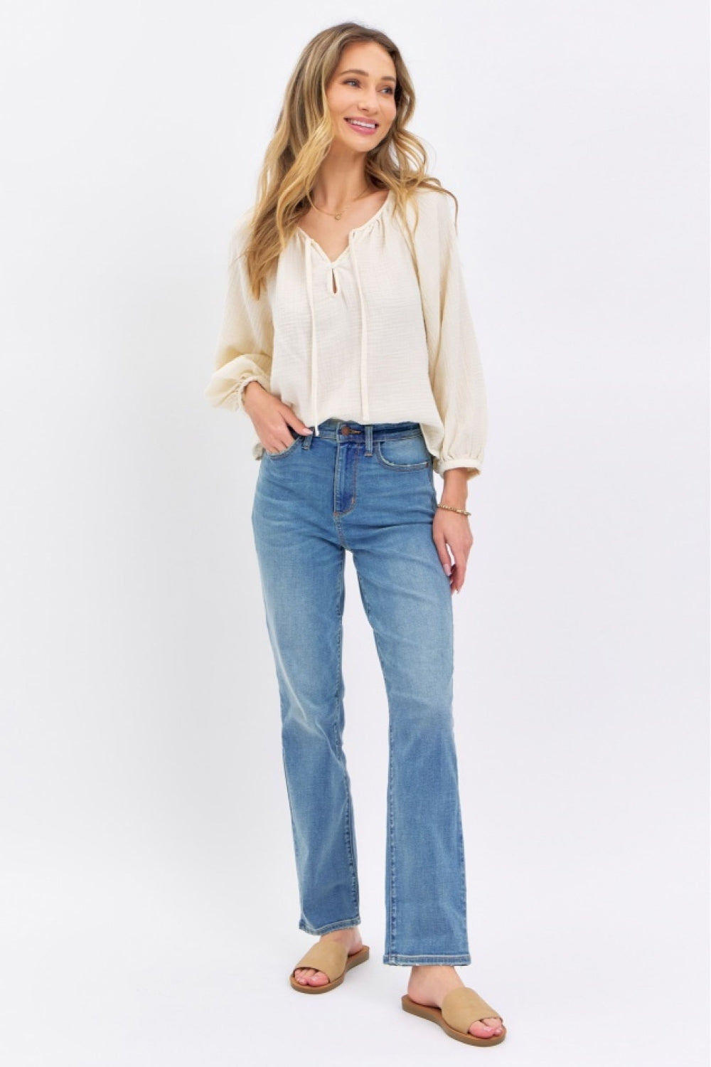 Judy Blue Full Size High Waist Straight Jeans - Parsifale