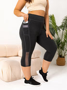 Plus Size Pocketed High Waist Active Leggings - Parsifale