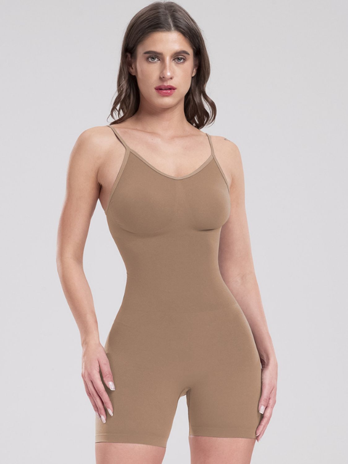 Scoop Neck Spaghetti Strap Active Romper - Parsifale