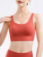 Scoop Neck Wide Strap Active Bra - Parsifale