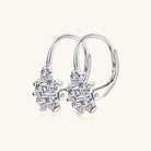 Women's Silver Earrings | Flower Huggie Earrings | Parsifale