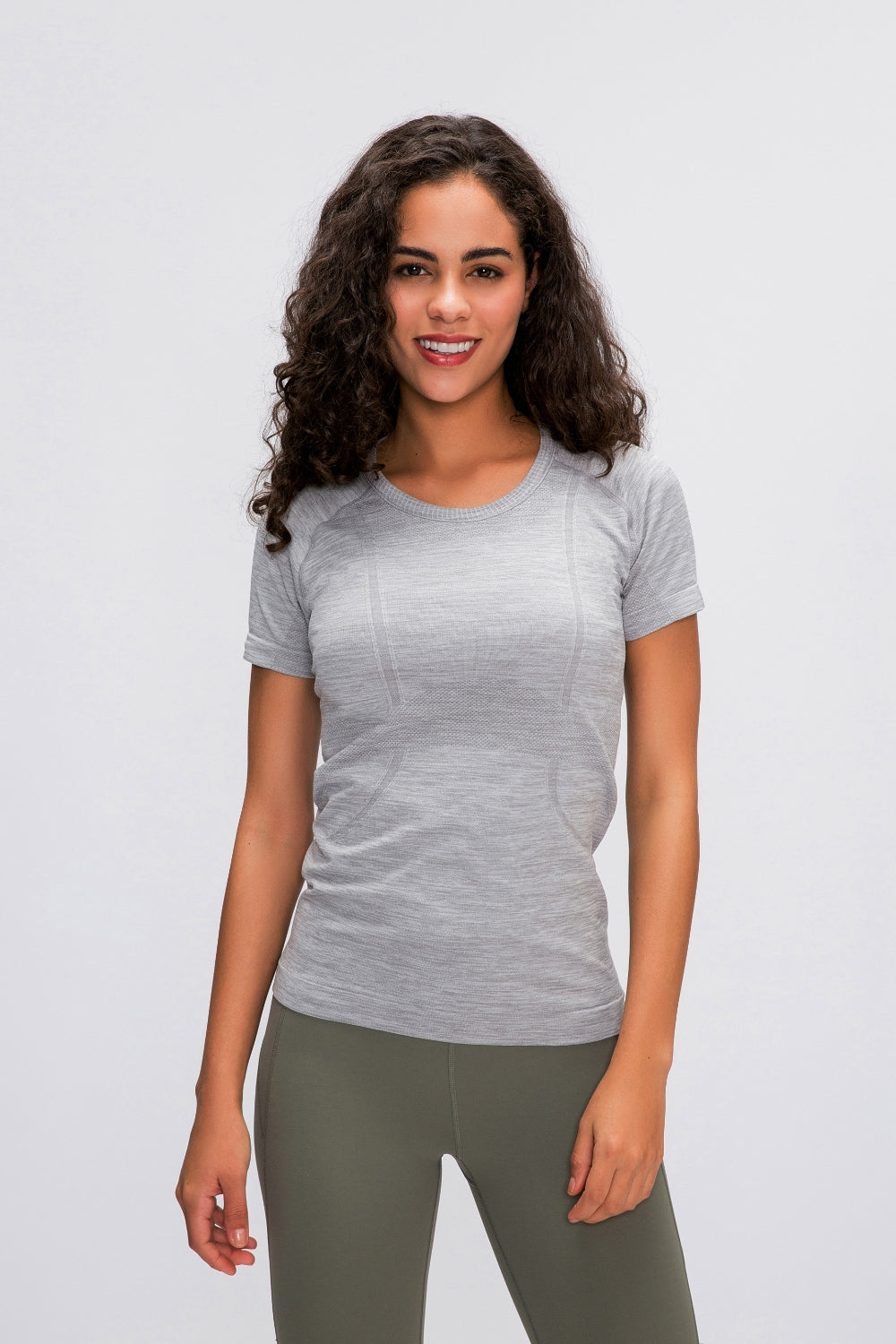 Round Neck Short Sleeve Active T-Shirt - Parsifale