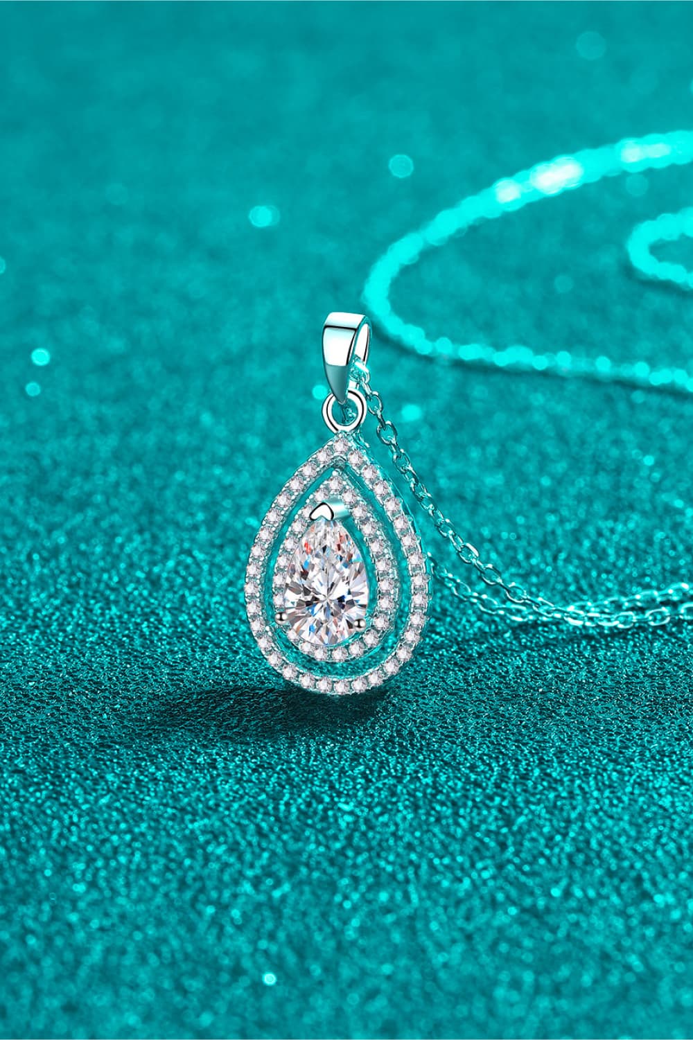 Teardrop Pendant Necklace | Teardrop Diamond Necklace | Parsifale