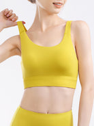 Scoop Neck Wide Strap Active Bra - Parsifale