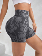 Printed High Waist Active Shorts - Parsifale