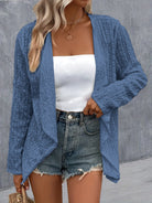 Eyelet Roll-Tab Sleeve Cardigan - Parsifale