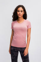 Round Neck Short Sleeve Active T-Shirt - Parsifale