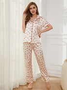 Contrast Piping Pocketed Top and Pants Lounge Set - Parsifale