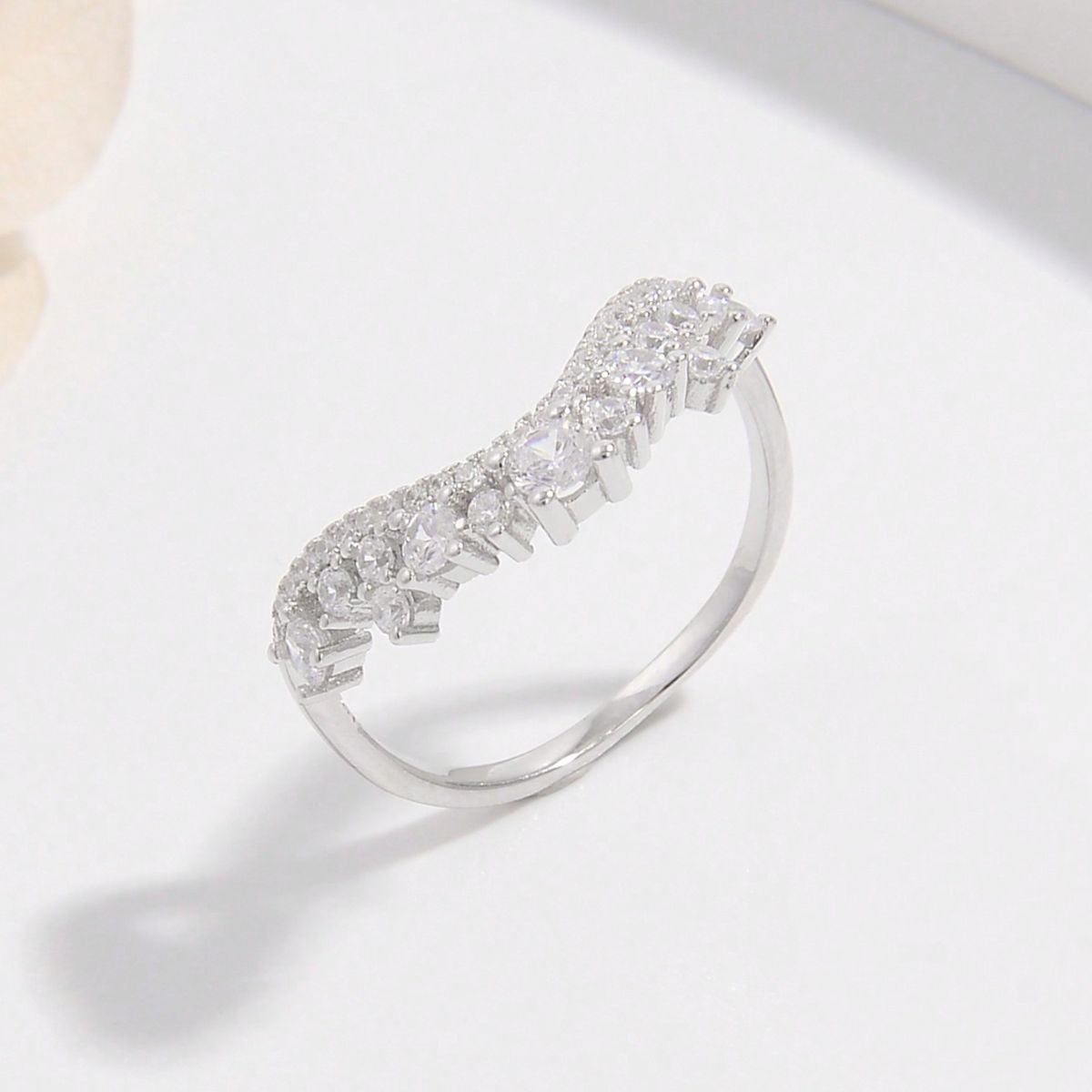 925 Sterling Silver Inlaid Zircon Ring - Parsifale