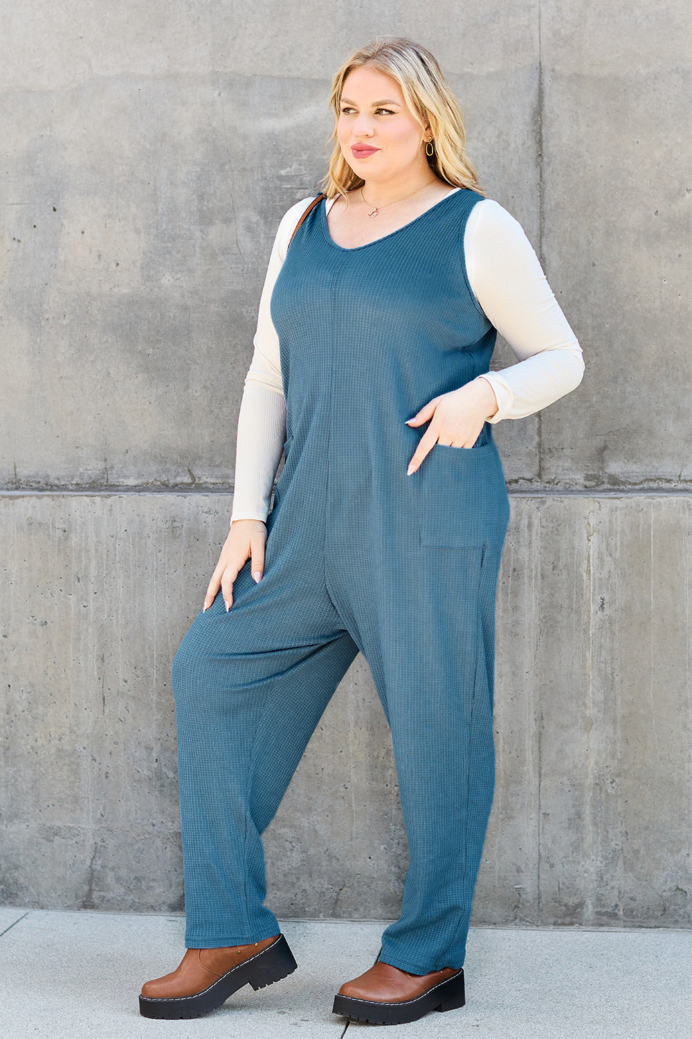 Double Take Full Size Sleeveless Straight Jumpsuit - Parsifale