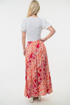 White Birch Full Size High Waisted Floral Woven Skirt - Parsifale