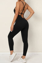 Crisscross Spaghetti Strap Active Jumpsuit - Parsifale