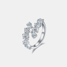 2.6 Carat Moissanite 925 Sterling Silver Bypass Ring - Parsifale