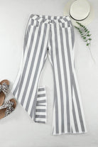 Raw Hem Star Applique Striped Jeans - Parsifale