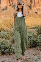 Double Take Full Size V-Neck Sleeveless Jumpsuit with Pockets - Parsifale