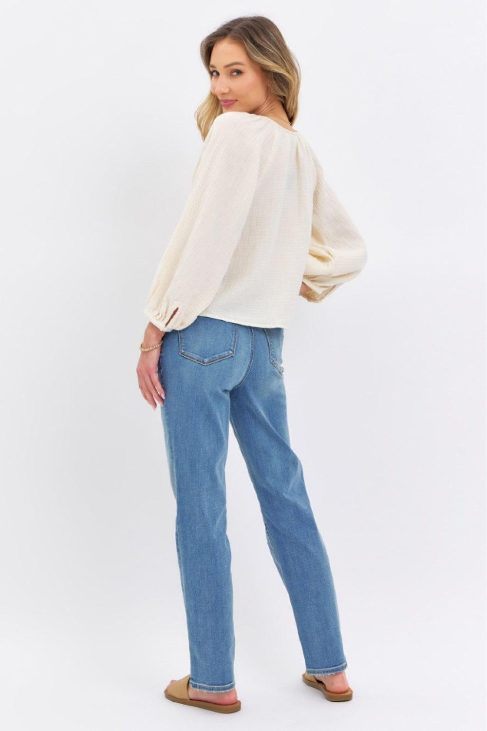 Judy Blue Full Size High Waist Straight Jeans - Parsifale